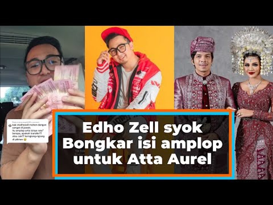 Bongkar isi amplop nikahan Atta Halilintar dan Aurel, Edhozell syok