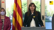 Declaració institucional de Laura Borràs amb motiu del quart aniversari de la declaració del 27 d'octubre