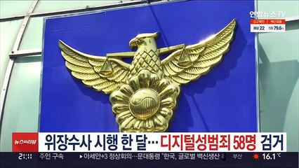 위장수사 시행 한 달…디지털성범죄 58명 검거