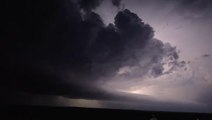 Lightning flickers as storms sweep through Oklahoma