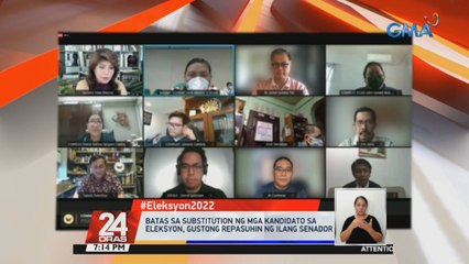 Batas sa substitution ng mga kandidato sa eleksyon, gustong repasuhin ng ilang senador | 24 Oras