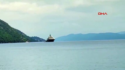 Jeff Bezos'un yatı, Akbük Koyu'na demir attı