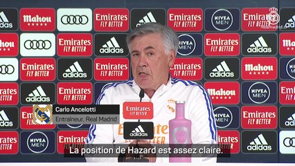 11e j. - Ancelotti : « Hazard ? Son heure viendra »