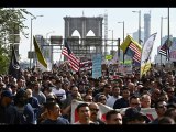 NYC Firefighters And Police Officers Join Thousands In Brooklyn Bridge