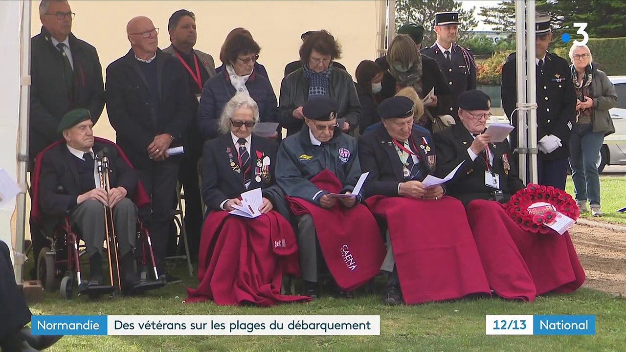 Normandie : dernier survivant du commando Kieffer, Léon Gautier retrouve des vétérans britanniques sur les plages du débarquement