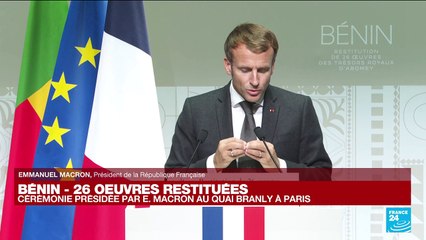 REPLAY- Emmanuel Macron s'exprime sur la restitution des œuvres d'art au Bénin
