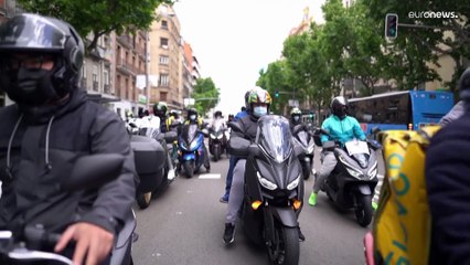 Uber drivers in Brussels bring traffic in European district to near stand still