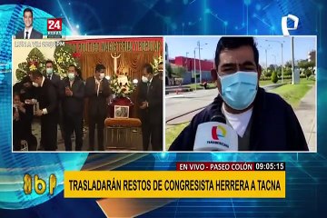 Velan restos del congresista Fernando Herrera de Perú Libre en Paseo Colón