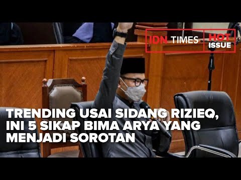 TRENDING USAI SIDANG RIZIEQ, INI 5 SIKAP BIMA ARYA YANG MENJADI SOROTAN