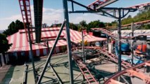 Screamin Demon Roller Coaster (Castle Park - Riverside, CA) - 4K Roller Coaster POV Video - Front Row
