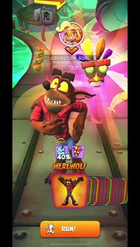 Werewolf Crash Bandicoot Skin Gameplay - Crash Bandicoot: On The Run!