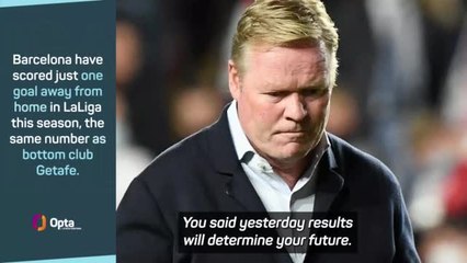 Koeman defiant as Barcelona lose to Rayo Vallecano