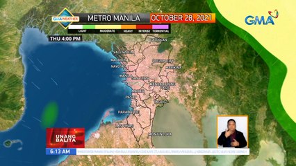 Weather update as of 6:14 a.m. (October 28, 2021) | UB