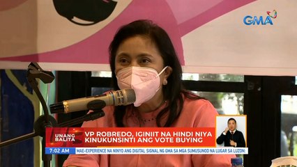 VP Robredo, iginiit na hindi niya kinukunsinti ang vote buying | UB