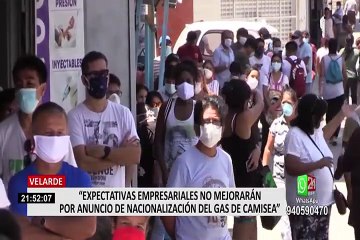 Velarde: anuncio de Castillo sobre Camisea haría que expectativas empresariales no mejoren