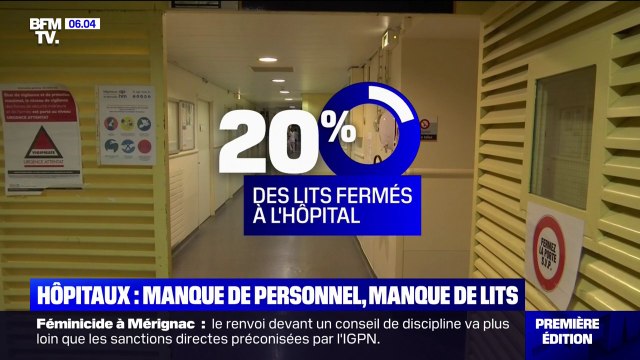 À l'hôpital, 1 lit sur 5 est actuellement fermé, faute de soignants