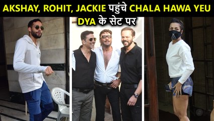 Akshay, Jackie Shroff, Rohit Shetty On The Sets Of Chala Hawa Yeu Dya, Sara, Malaika|Celebs Spotted