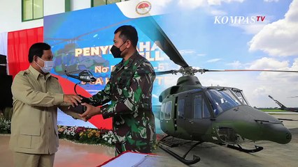 Menhan Prabowo Apresiasi 2 Helikopter Selesai Overhaul di Lanumad Ahmad Yani Semarang