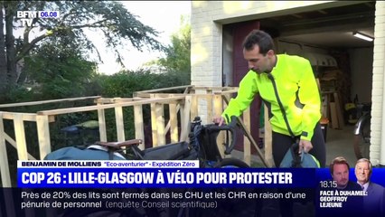 COP 26: ce Français va rallier Lille à Glasgow en vélo, pour montrer comment limiter son empreinte carbone