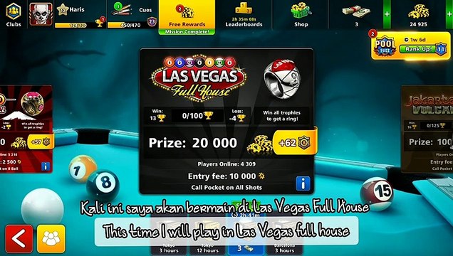 8 Ball Pool - Las Vegas Full House Road to Billion !! EP #1