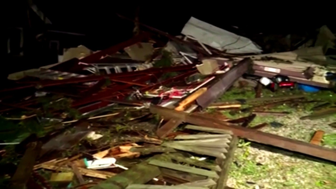 Extreme weather topples trucks, levels homes in U.S. - Reuters Video