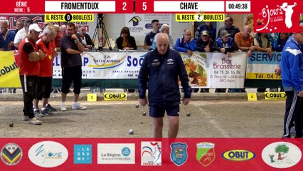 8e FROMENTOUX vs CHAVE : National à pétanque vétérans de Nyons 2021