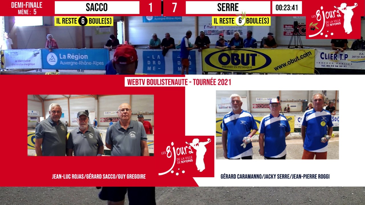 Demi-Finale SACCO vs SERRE : National à pétanque vétérans de Nyons 2021