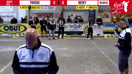 Quart FOUCOU vs BEGEY : National à pétanque vétérans de Nyons 2021