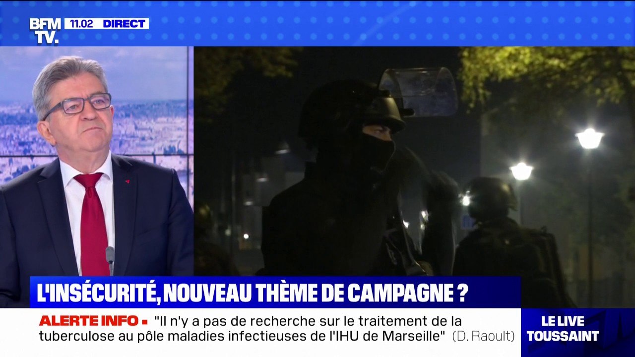 Pour Jean-Luc Mélenchon, le sujet de l'insécurité est "quelque chose dont tout le monde connait la cause et tout le monde connait la solution"