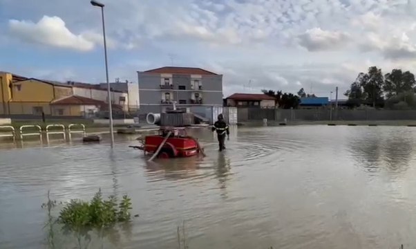 Maltempo a Catania, 620 interventi dei Vigili del Fuoco (28.10.21)