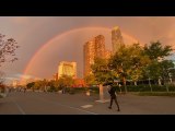 Stunning Rainbow Fills New York Sky