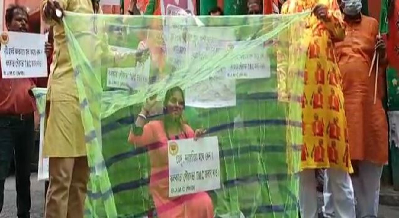 কলকাতায় ডেঙ্গু, ম্যালেরিয়া ক্রমশ বাড়ছে এই অভিযোগের প্রতিবাদে বিজেপির প্রতিবাদ মিছিল