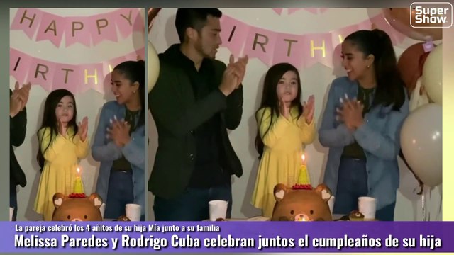 Melissa Paredes y Rodrigo Cuba celebraron juntos el cumpleaños de su hija Mía