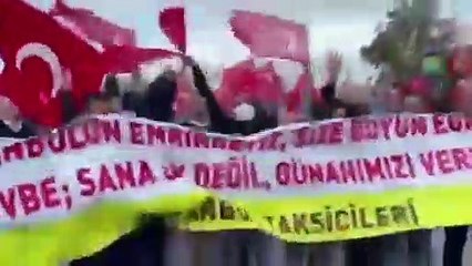 İBB'nin önerisine karşı çıkan taksiciler 'Erdoğan' sloganları attı