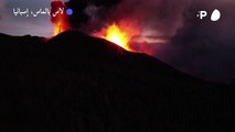 لقطات جوية لبركان كومبري فييخا في جزيرة لاس بالماس الإسبانية