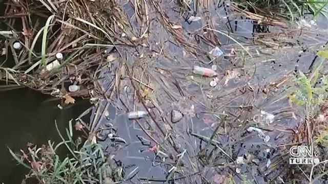 Tunca Nehri çöple doldu