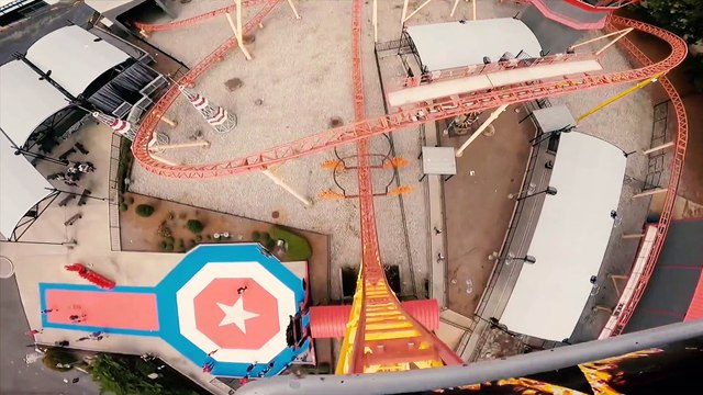 Dare Devil Dive Roller Coaster (Six Flags Over Georgia - Atlanta, GA) - 4K Roller Coaster POV Video