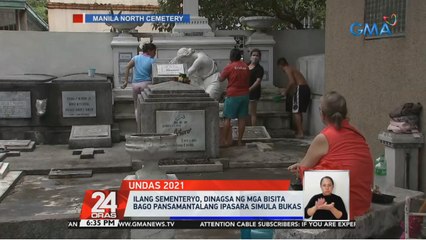 Ilang sementeryo, dinagsa ng mga bisita bago pansamantalang ipasara simula bukas | 24 Oras
