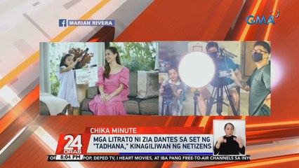 Mga litrato ni Zia Dantes sa set ng "Tadhana," kinagiliwan ng netizens | 24 Oras