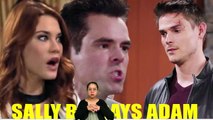 Y&R Spoilers News Upate Adam discover that Sally is linked with Billy planning to betray him