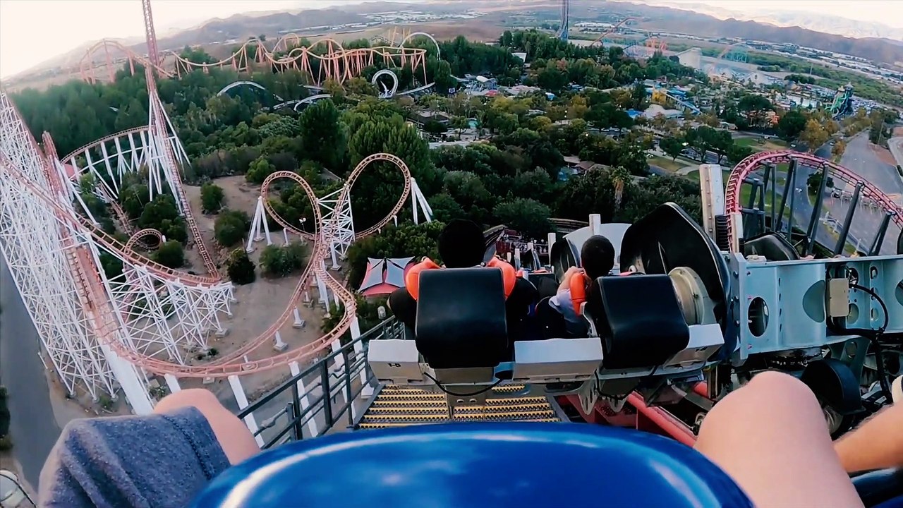 X2 Roller Coaster (Six Flags Magic Mountain - Valencia, CA) - 4K Roller ...
