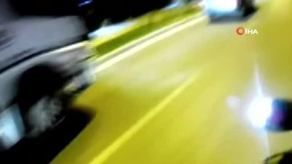 Kamyon seyir halindeki ticari araca arkadan böyle çarptı