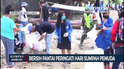 Bersih Pantai Peringati Hari Sumpah Pemuda