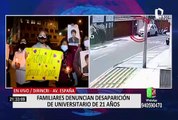 Familiares denuncian desaparición de universitario de 21 años