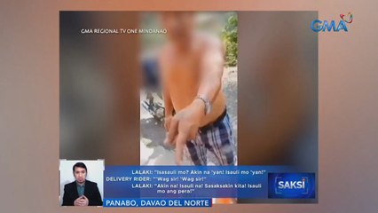 Delivery rider, ihahabla ang lalaking binantaan umano siyang saksakin ng gunting dahil sa maling delivery | Saksi