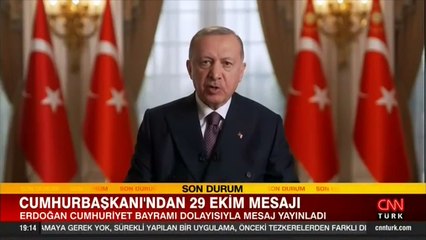 Son dakika haberi: Cumhurbaşkanı Erdoğan'dan 29 Ekim mesajı
