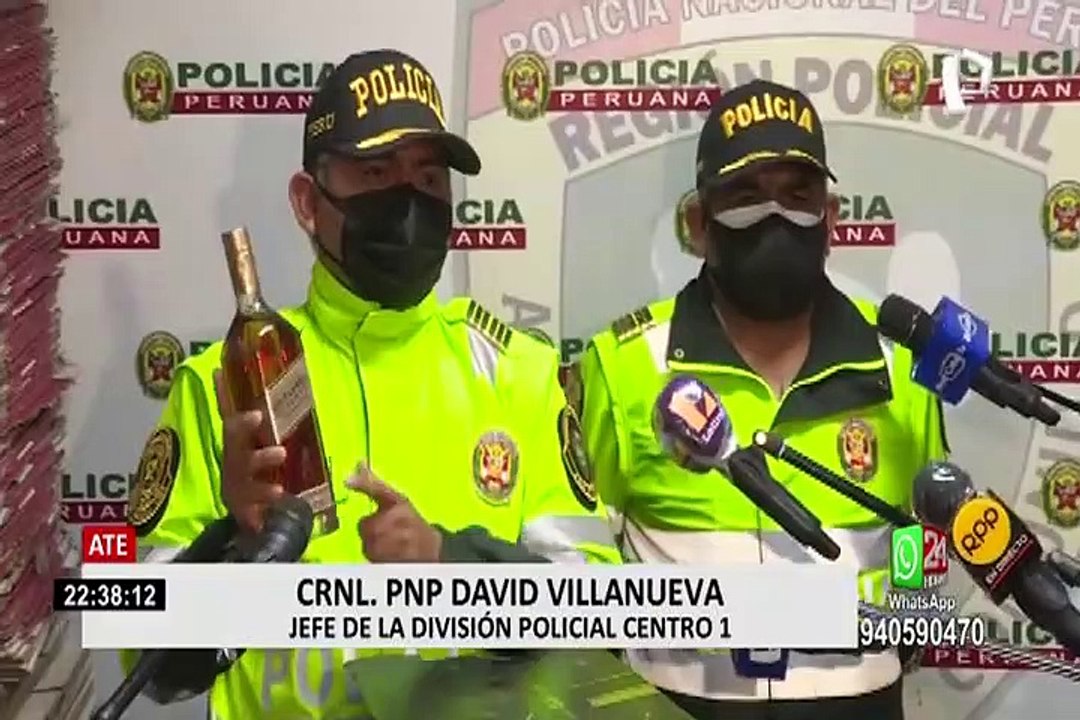 Ate: cae banda que adulteraba y comercializaba  bebidas alcohólicas como whiskys de diferentes etiquetas