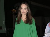 Angelina Jolie Traded in Her All-Black Uniform for a Bright Green Caftan