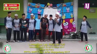 Lomba Cipta Lagu Religi dan Yel2 Kelas 9a Putra Menyambut HUT RI ke 72 tahun 2017  PPTQ SMPIT Abu Ja