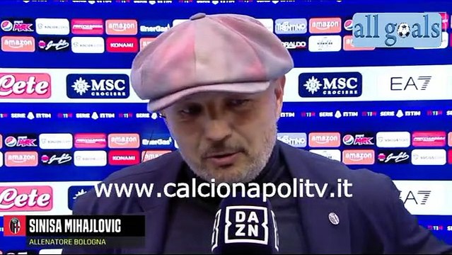 Napoli-Bologna 3-0 28/10/21 intervista dopo gara Sinisa Mihajlovic